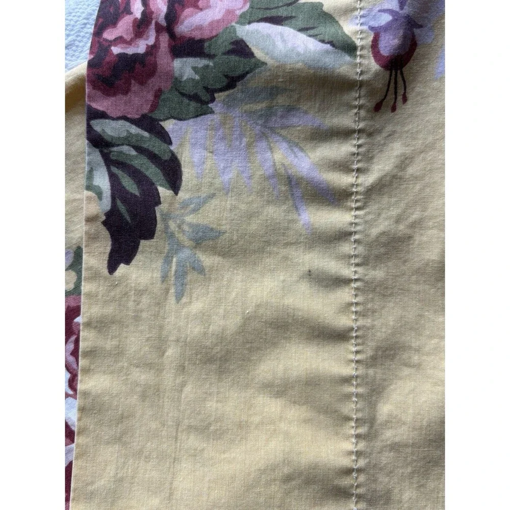 Pair Of 2 Ralph Lauren Standard Size Pillowcases Yellow Floral Sophie Brooke USA